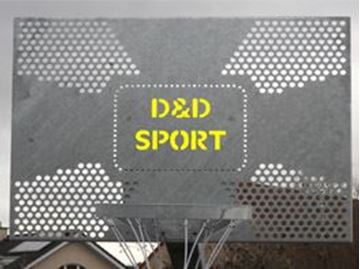 Afbeelding van Basketbal: stalen bord 120x90