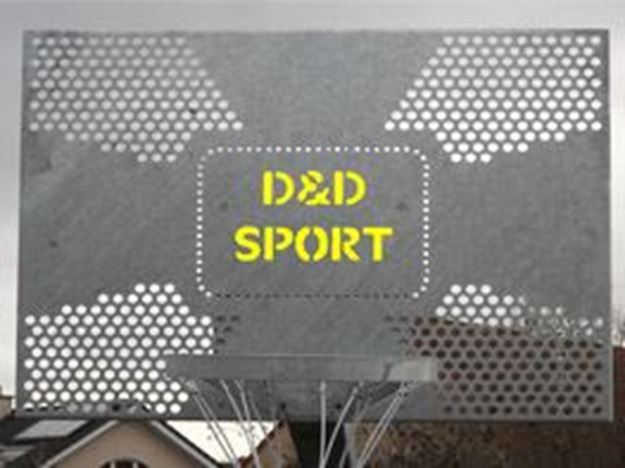 Afbeelding van Basketbal: stalen bord 180x105