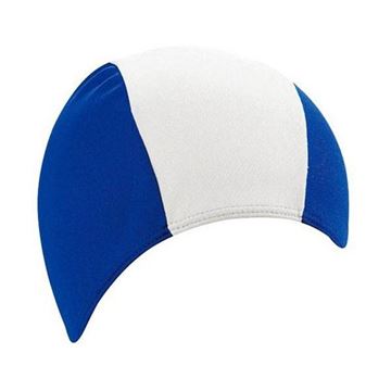 Afbeelding van Badmuts Kinderen polyester blauw/wit