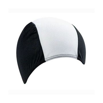 Afbeelding van Badmuts Heren polyester zwart/wit