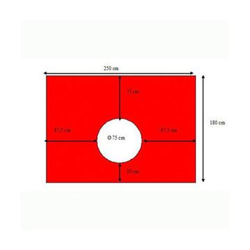 Afbeelding van Duikscherm 2,5x1,8m met 1 gat 