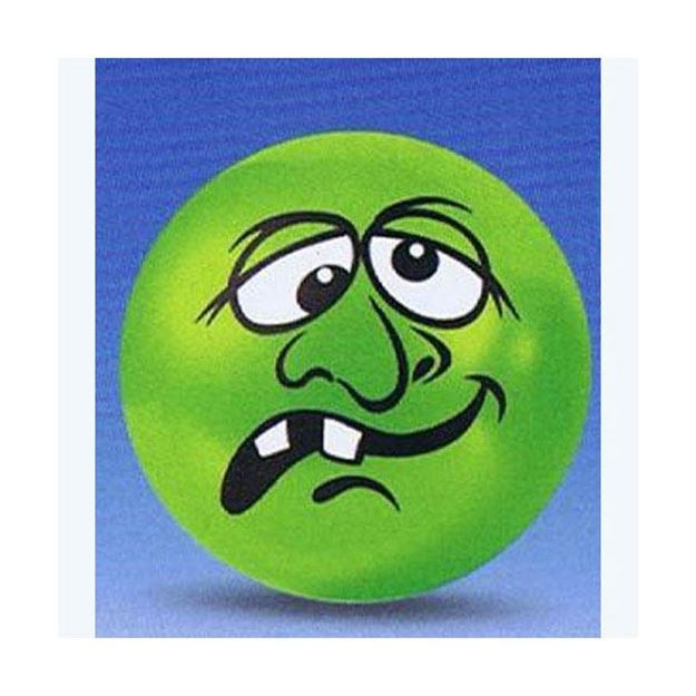 Afbeelding van Funny face bal pvc Ø 23cm groen