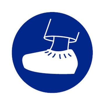 Afbeelding van Overschoenen verplicht, sticker 20cm 