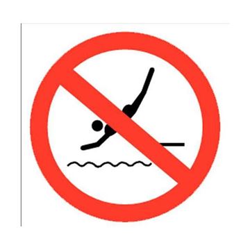 Afbeelding van Duiken verboden, sticker 30cm