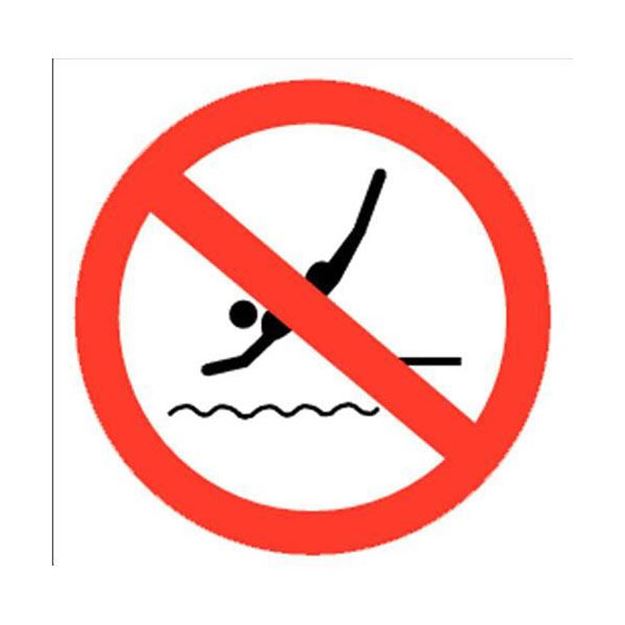 Afbeelding van Duiken verboden, sticker 30cm