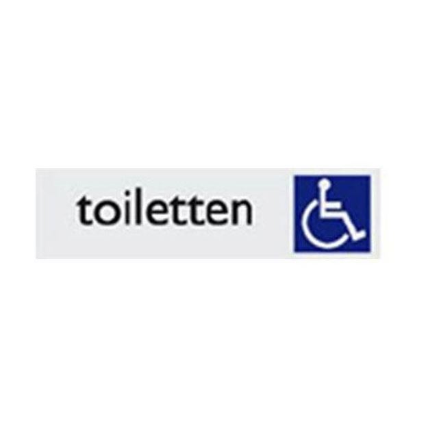 Afbeelding van Toiletten mindervaliden kunststofbordje 16,5x4,5cm