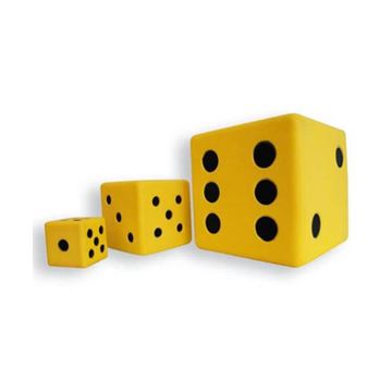 Afbeelding van Dobbelsteen geel 7,6x7,6x7,6cm 