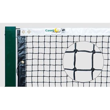 Afbeelding van Tennisnet enkele topmaas machinaal geknoopt bovenband 11 cm