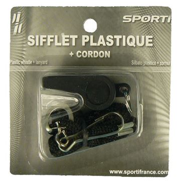 Afbeelding van Plastieken fluitje met halskoord