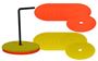 Afbeelding van Platte markeerschijven - set/24 (geel/rood)