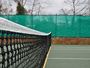 Afbeelding van Tennisnet, dubbele topmaas, band, glasfiber