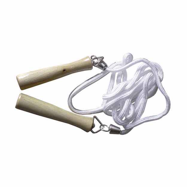 Afbeelding van Springtouw met houten handvaten (2,80m)