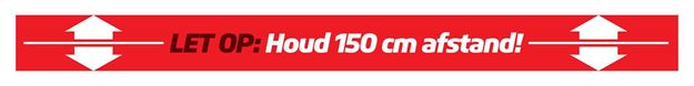 Afbeelding van Vloersticker (Houd afstand) "Anti-Covid-19" 50x5cm