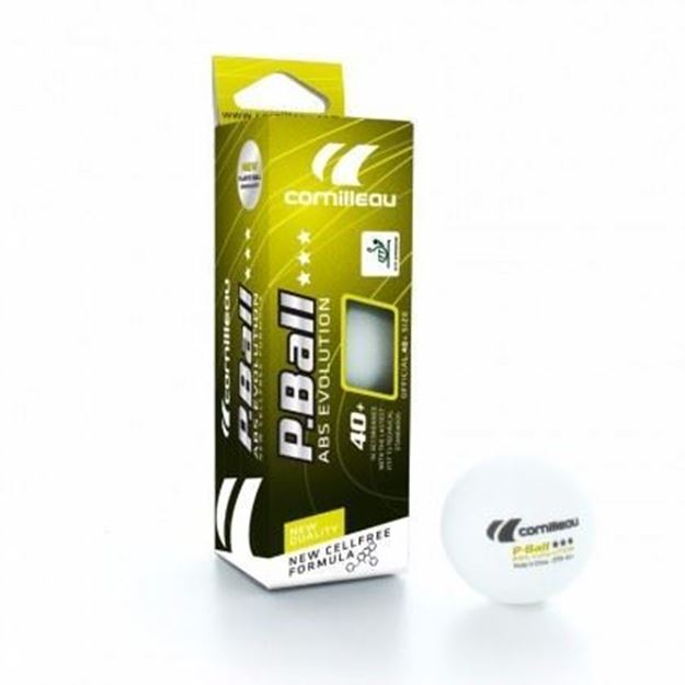 Afbeelding van Cornilleau P-Ball ABS Evolution 3* ITTF  - Wit  (SET/3)
