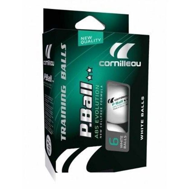 Afbeelding van Cornilleau P-Ball ABS Evolution 2** ITTF  - Wit  (SET/6)
