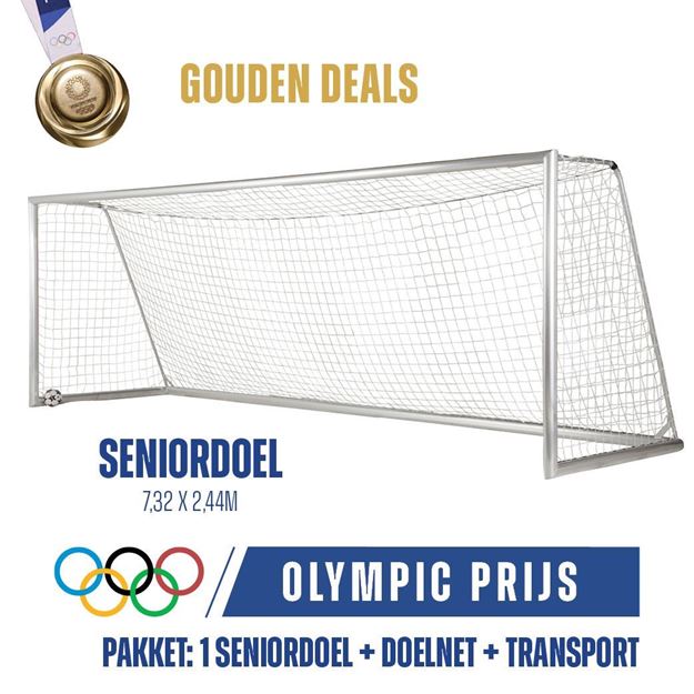 Afbeelding van Voetbaldoel Seniordoel 7,32 x 2,44m, PRO
