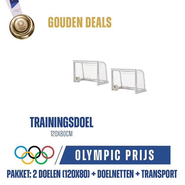 Afbeelding van Voetbaldoel - trainingsdoel 120x80cm, PRO, 1 paar doelen