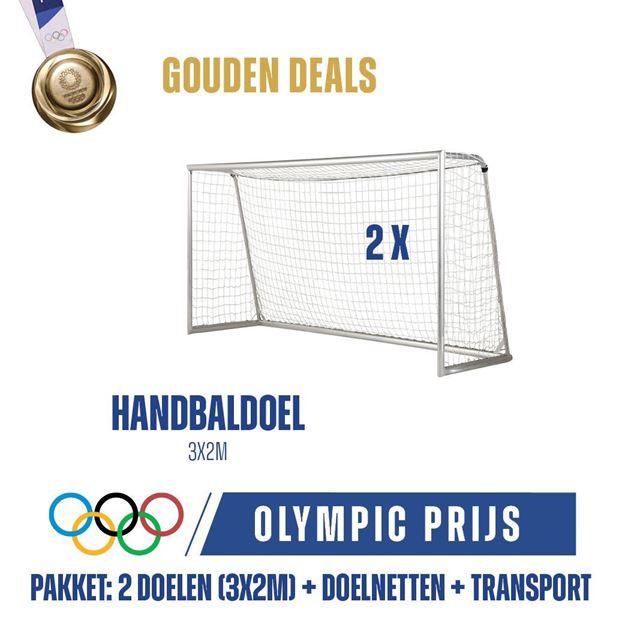 Afbeelding van Voetbaldoel 3X2m, PRO, 1 paar doelen