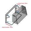 Afbeelding van Doelnetten 7,5x2,5x0,8x1,5m - 4mm - zwart/wit