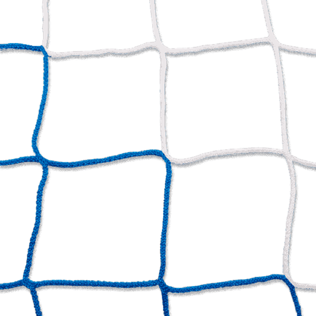 Afbeelding van Doelnetten 7,5x2,5x0,8x2m - 4mm - blauw/wit