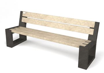 Afbeelding van Zitbank model Matrix met rugleuning