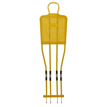 Afbeelding van Vrijschopfiguur "Sporti" 180cm, geel