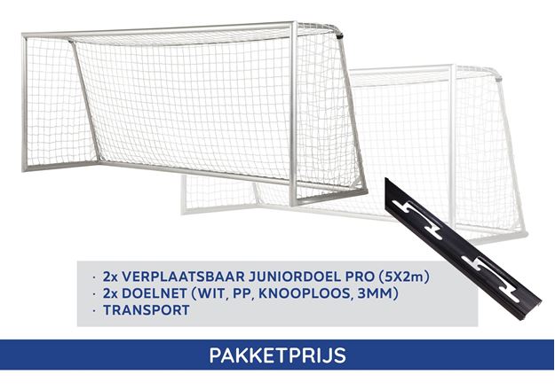 Afbeelding van Voetbaldoel 5X2m (2 stuks), PRO, PAKKET