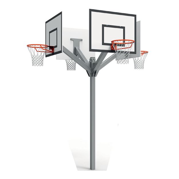 Afbeelding van Basketbaltoren met 4 basketbakorven