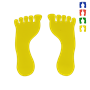 Afbeelding van Vinyl markeer Voeten, per paar