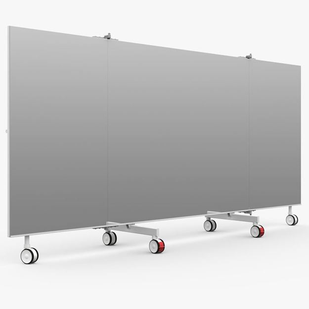 Afbeelding van Verrolbare spiegelwand 4m