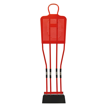 Afbeelding van Vrijschopfiguur "Sporti" 180cm, rood met verzwaarde voet