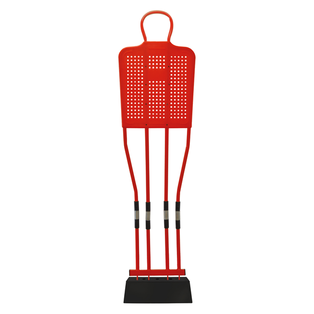 Afbeelding van Vrijschopfiguur "Sporti" 180cm, rood met verzwaarde voet