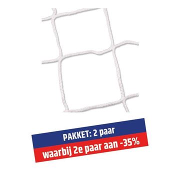 Afbeelding van Doelnetten 5x2x0,8x1,5m - 3mm - PAKKET (2 paar) - PROMO