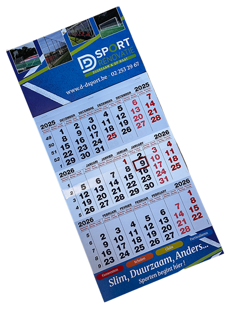 Afbeelding van 3-Maandkalender D&D Sport