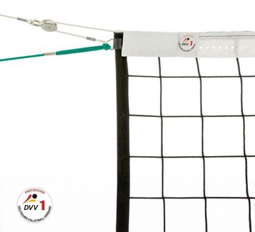 Afbeelding van Volleybalnet wedstrijdnet - 3mm, kevlar kabel , 6-punts netophanging met katrol