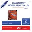 Afbeelding van Pakket Molten Basketbal FBB, maat 3