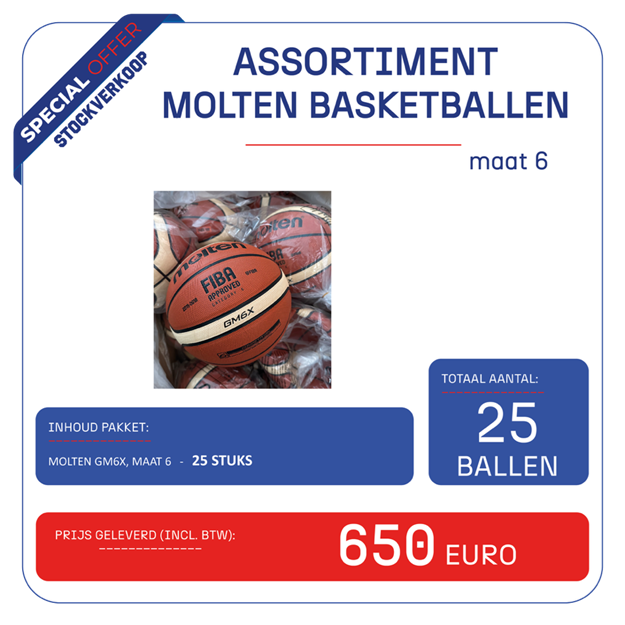 Afbeelding van Pakket Molten GM6X, maat 6