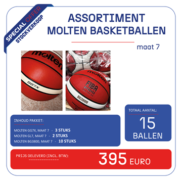Afbeelding van Pakket Molten basketbal, maat 7 wedstrijdballen