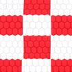 Afbeelding van Doelnetten 7,5x2,5x0,8x2m - 4mm - hexagonaal - rood-wit geblokt