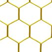 Afbeelding van Doelnetten 7,5x2,5x2x2m - hexagonaal - 4mm - geel