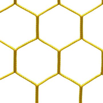 Afbeelding van Doelnetten 7,5x2,5x2x2m - hexagonaal - 4mm - geel