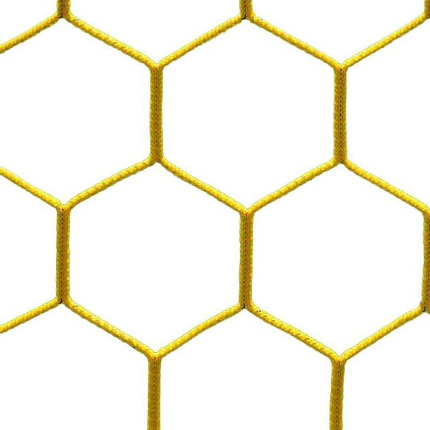 Afbeelding van Doelnetten 7,5x2,5x2x2m - hexagonaal - 4mm - geel