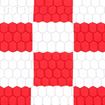 Afbeelding van Doelnetten 7,5x2,5x2x2m - hexagonaal - 4mm - rood/wit