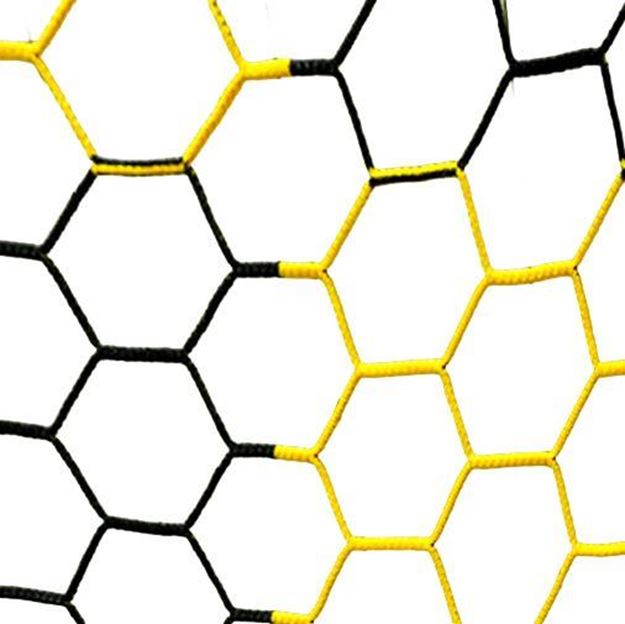 Afbeelding van Doelnetten 7,5x2,5x2x2m - hexagonaal - 4mm - geel/zwart