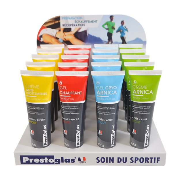 Afbeelding van Set van 20 massagegels en -crèmes + gratis display