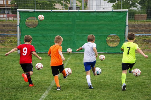 Afbeelding van Doelschot doelwand 5x2m, 2 gaten