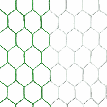 Afbeelding van Doelnetten 7,5x2,5x0,8x2m - 4mm - hexagonaal - groen-wit geblokt