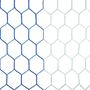 Afbeelding van Doelnetten 7,5x2,5x0,8x2m - 4mm - hexagonaal - blauw-wit geblokt