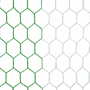 Afbeelding van Junior doelnetten 5x2x0,8x2m - 4mm - hexagonaal - groen-wit