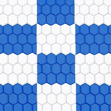 Afbeelding van Junior doelnetten 5x2x0,8x2m - 4mm - hexagonaal - blauw-wit